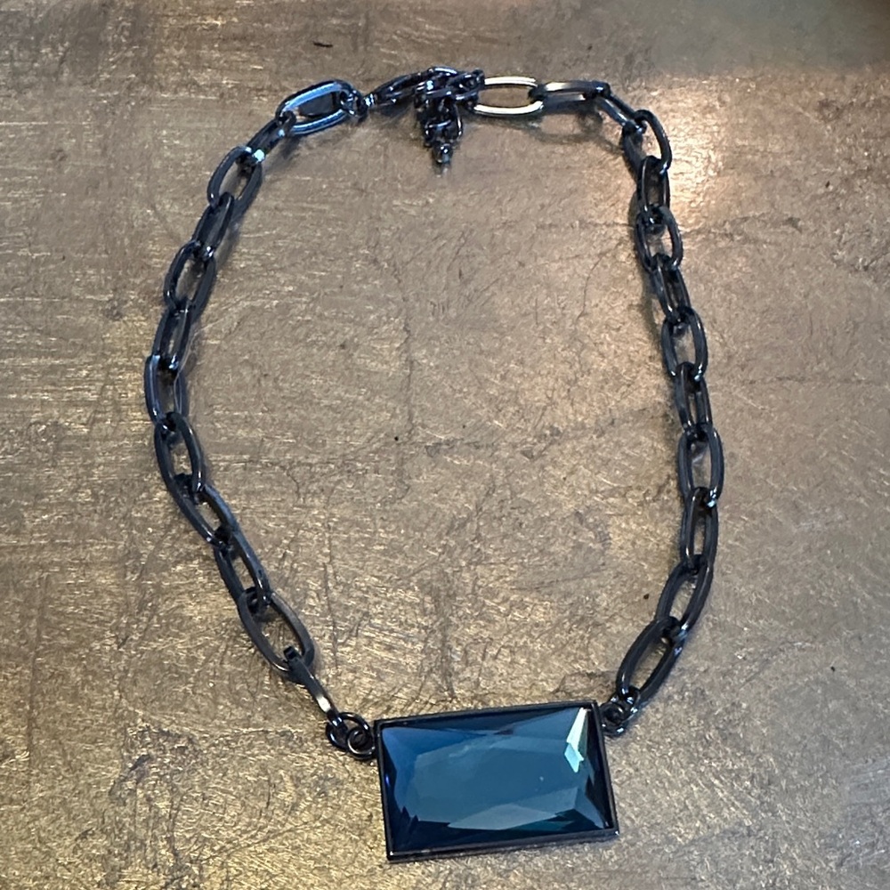 Lia Sophia Necklace with Blue Stone